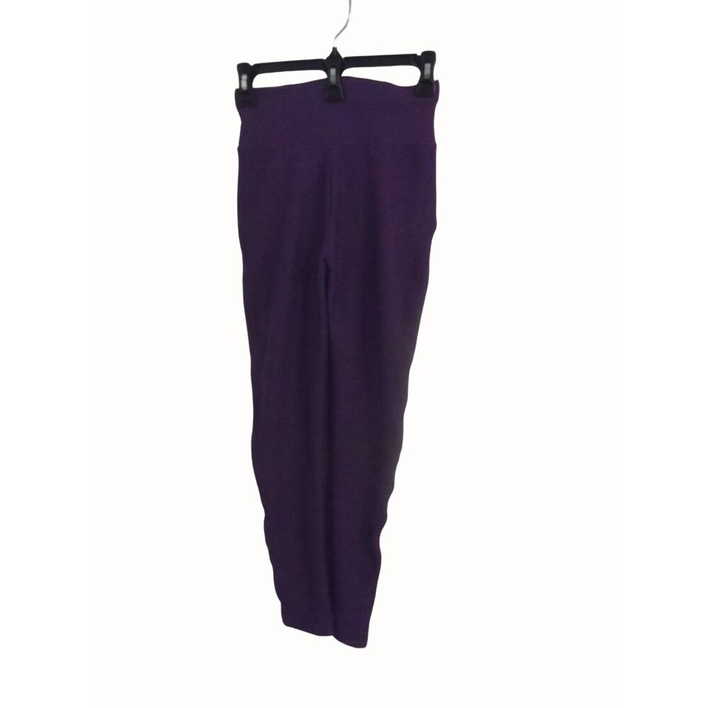 Purple High-Waisted Rutched Leggings Womens Size S - Picture 5 of 6